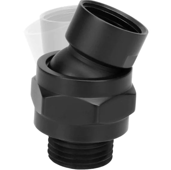 Universal Copper Shower Head Joint, Matte Black & Bright